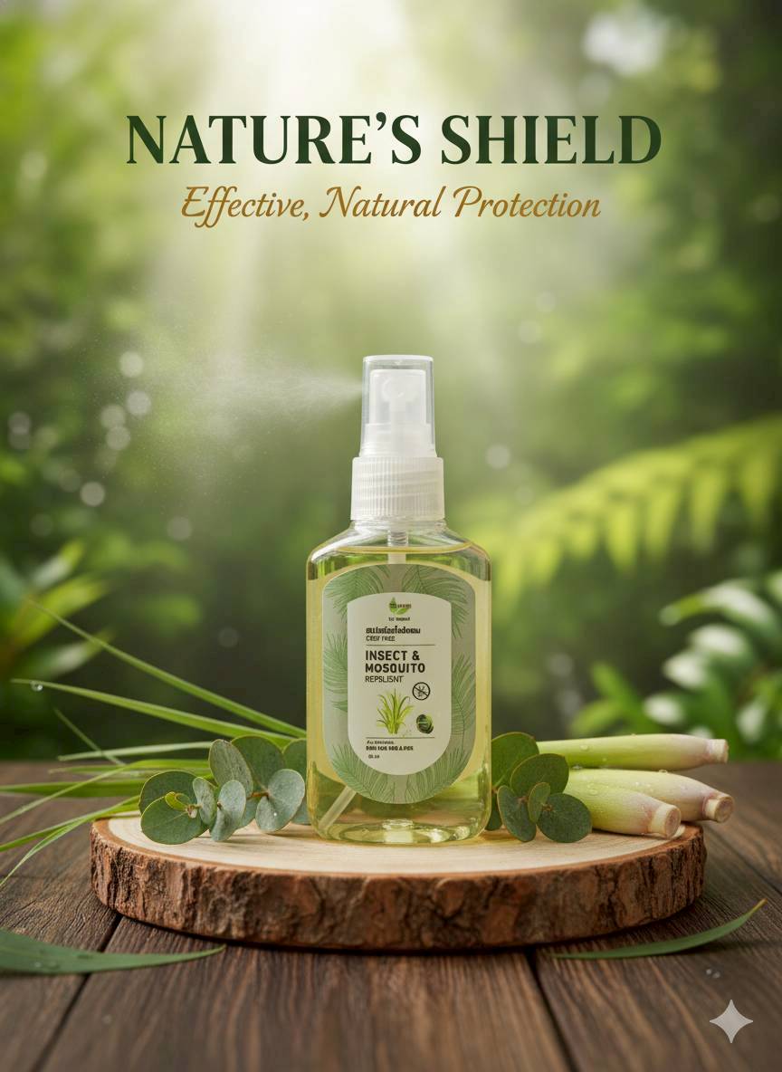 สเปรย์ตะไคร้หอมไล่ยุง Insect & Mosquito Repellent (Deet Free)